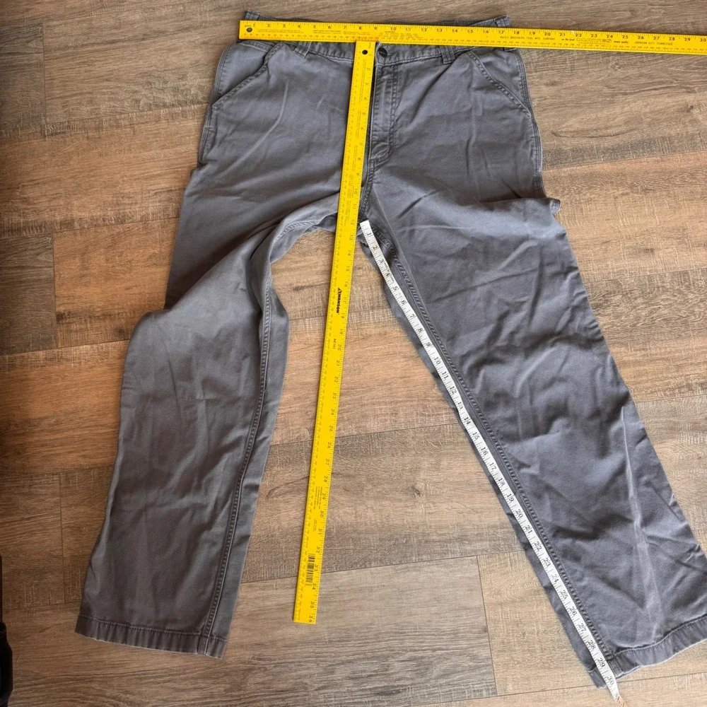 Carhartt Rugged Flex Relaxed Fit Canvas Work Pants Gray BN2291-M 36x32 Mens